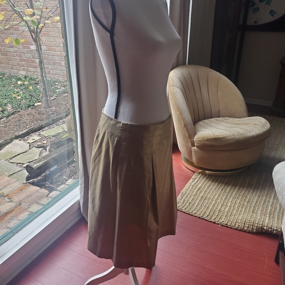 DKNY Gold Designer Skirt - Picture 3 of 5